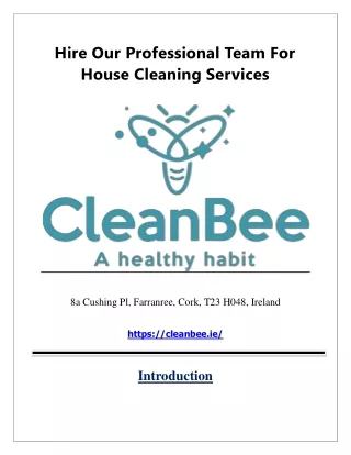 Hire Our Professional Team For House Cleaning Services