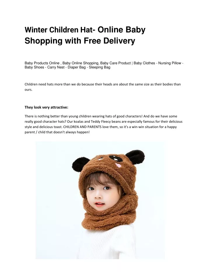 winter children hat online baby shopping with