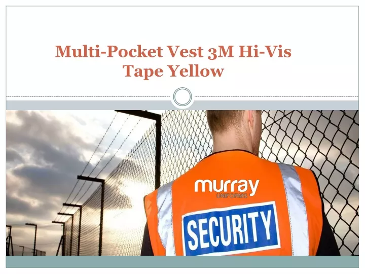 multi pocket vest 3m hi vis tape yellow