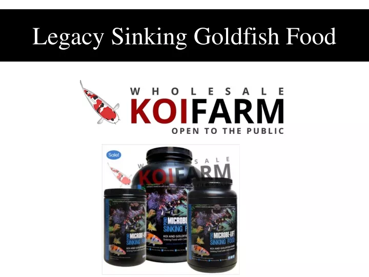legacy sinking goldfish food