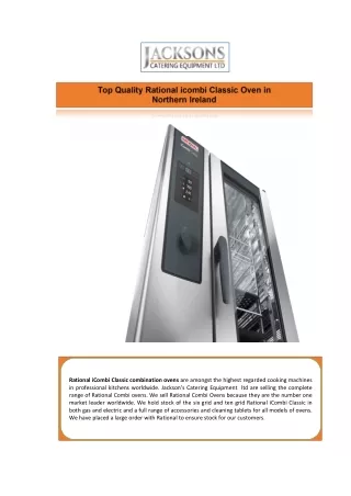 Top Quality Rational icombi Classic Oven in Northern Ireland - Jacksons