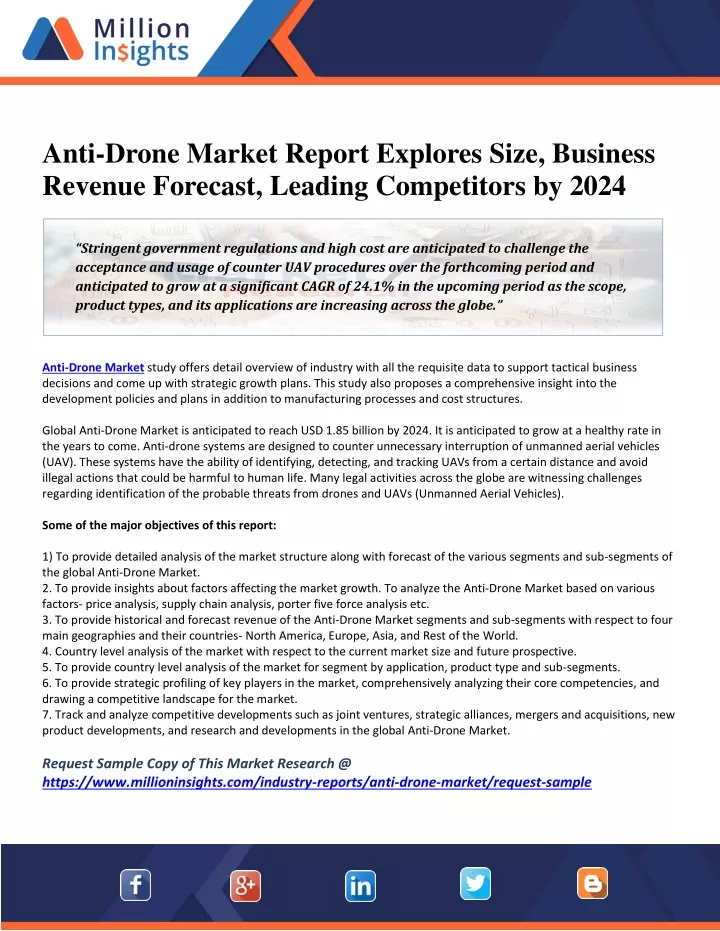 anti drone market report explores size business
