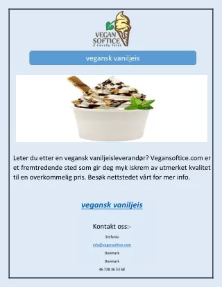 vegansk vaniljeis