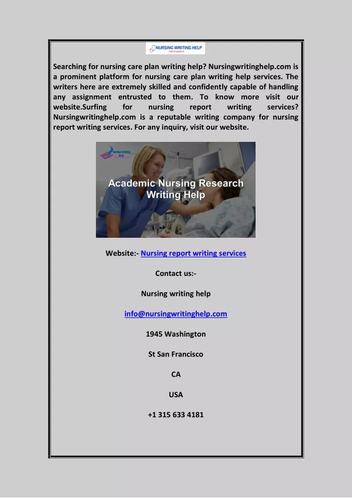 searching for nursing care plan writing help