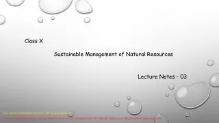 Class 10|Biology NCERT | Management of Natural Resources |CBSE | KSEEB | Vista's