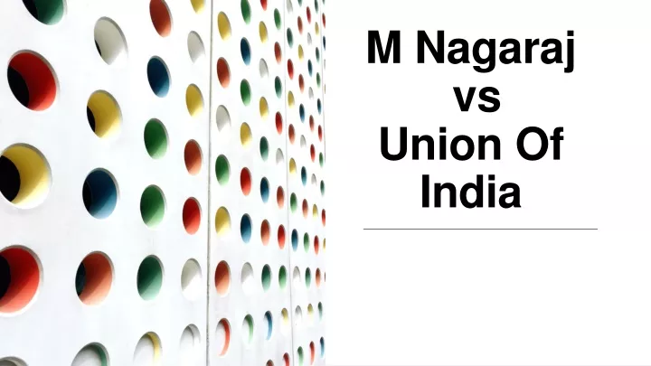 m nagaraj vs union of india