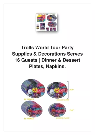 trolls world tour party supplies decorations