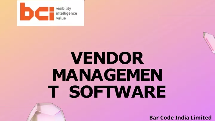 vendor m a n a g e m e n t software