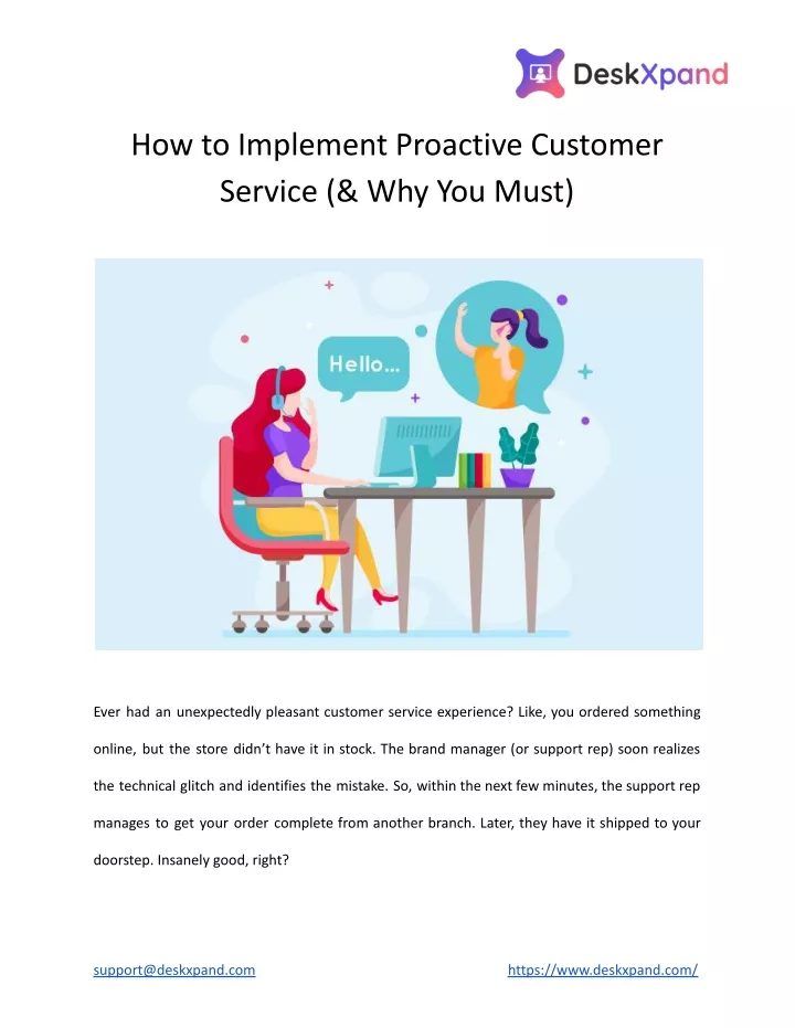how to implement proactive customer service