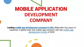 Mobile app development company in USA