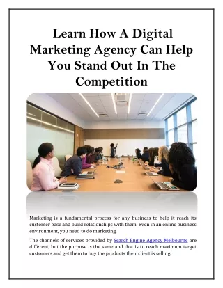 Learn How A Digital Marketing Agency Can Help You Stand Out In The Competition