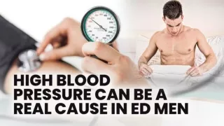 High Blood Pressure Can be a Real Cause in ED Men