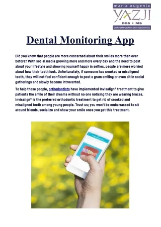 Dental Monitoring App