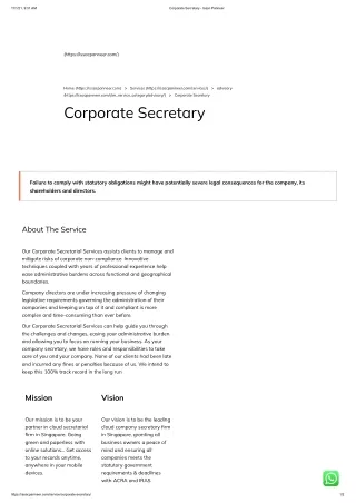 Corporate Secretarial Support Services in SG - Issac Panneer