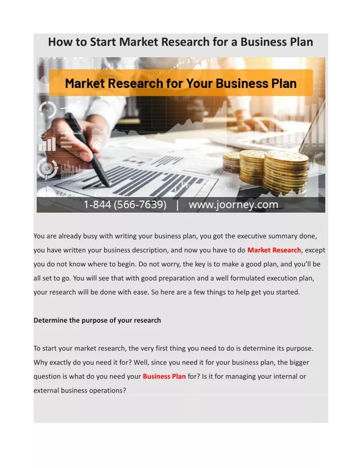 how to start market research for a business plan