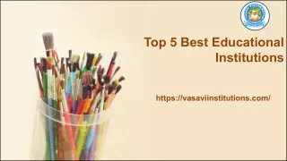top 5 best educational institutions