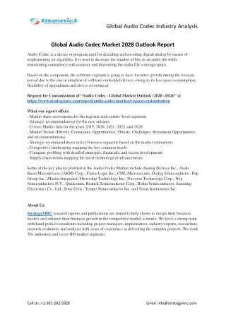 global audio codec industry analysis
