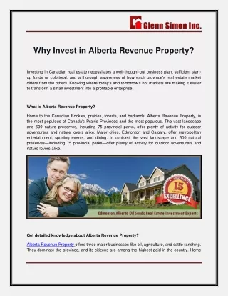 Why Invest in Alberta Revenue Property