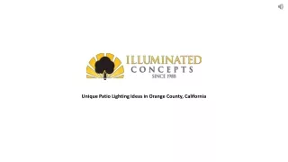 Get Patio Lighting Installation in Orange County California With Unique Ideas