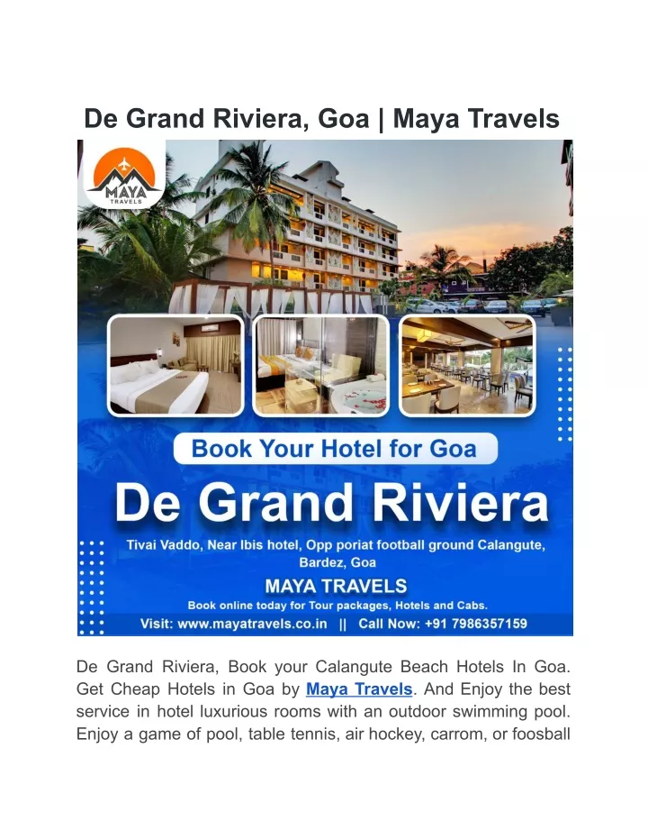 de grand riviera goa maya travels