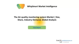 Air quality monitoring system market – Global Industry Trends and Forecast to 20