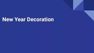new year decoration
