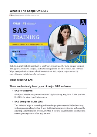 what is the scope of sas