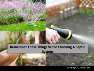 Remember These Things While Choosing A Septic System