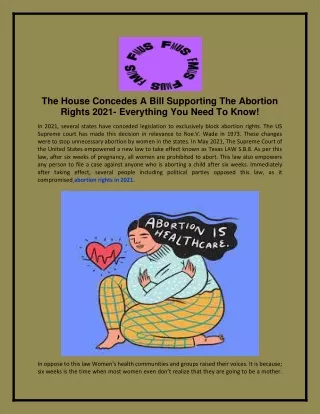 The House Concedes A Bill Supporting The Abortion Rights 2021- Everything You Need To Know!
