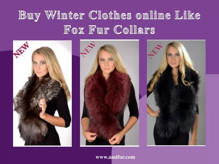 buy winter clothes online like fox fur collars