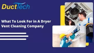 What To Look For in A Dryer Vent Cleaning Company