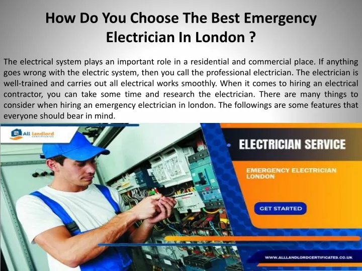 how do you choose the best emergency electrician