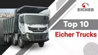 Top 10 Eicher Truck Models in India and Features