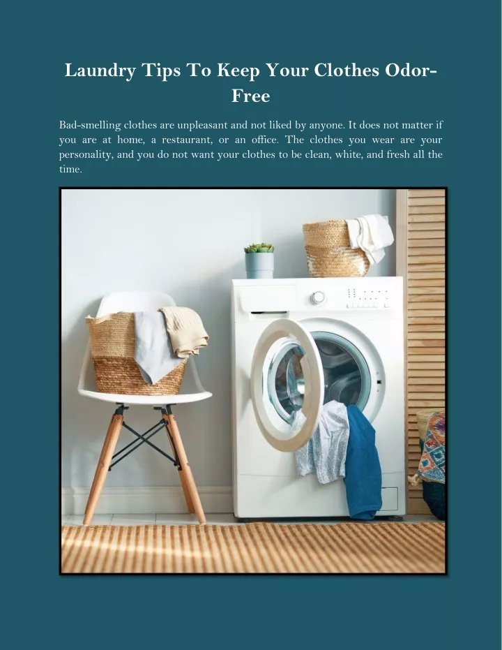 laundry tips to keep your clothes odor free
