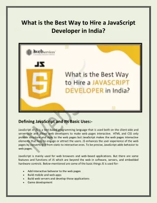 what is the best way to hire a javascript