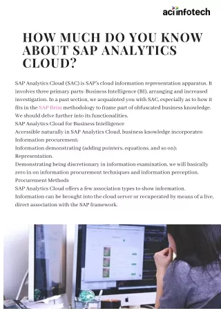 how much do you know about sap analytics cloud