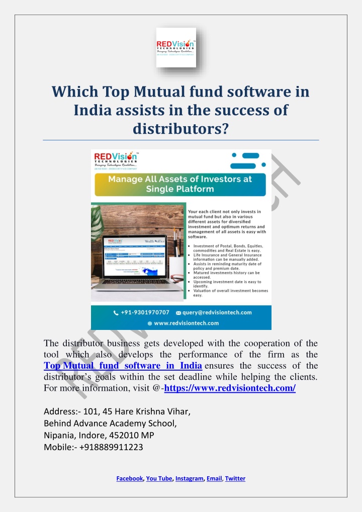 which top mutual fund software in india assists