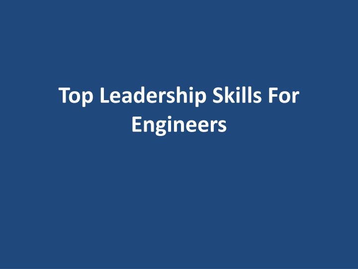 top leadership skills for engineers