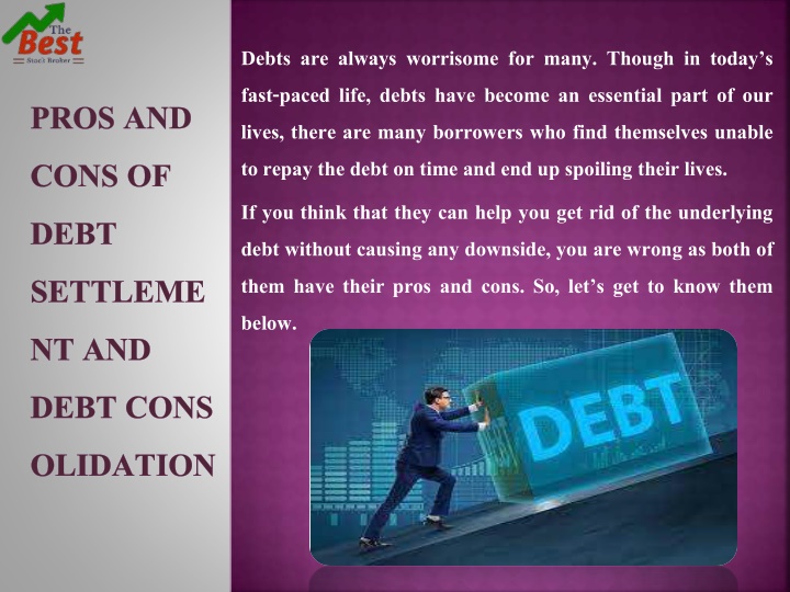 debts are always worrisome for many though