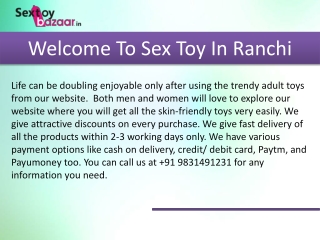 Welcome To Sex Toy In rachi