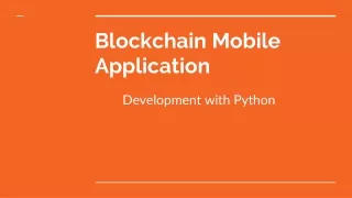 blockchain mobile application