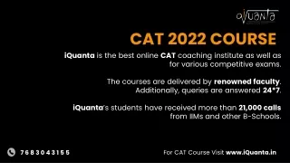 Prepare for CAT 2022 with iQuanta