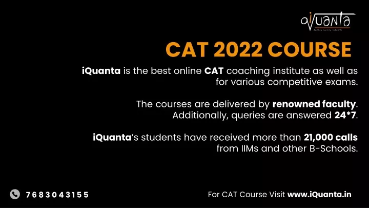 cat 2022 course