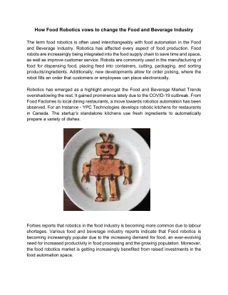 how food robotics vows to change the food