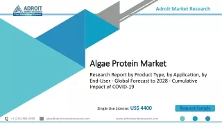 Algae Protein Market 2021 Overview by Type, Application, Growth