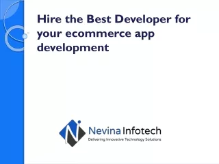 hire the best developer for your ecommerce app development