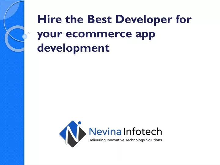 hire the best developer for your ecommerce app development