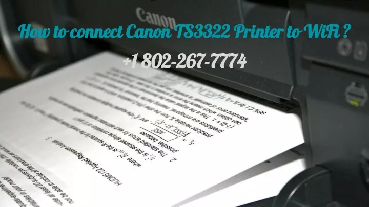 how to connect canon ts3322 printer to wifi