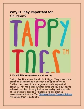 why is play important for children