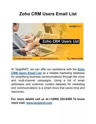 Zoho CRM Users Email List